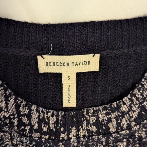 Rebecca Taylor blue and metallic silver sweater, S - Picture 8 of 9